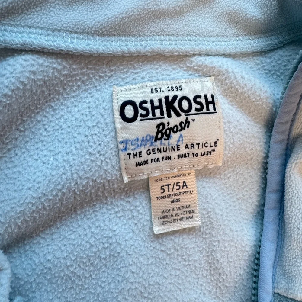 Girls 4pc Fleece Jacket Bundle OshKosh B’gosh Pink Blue Size 5T